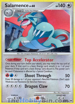 Salamence #8/99 Holo Rare - Platinum Arceus Pokemon card