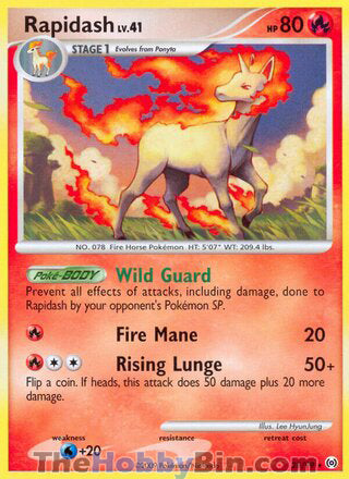 Rapidash Platinum Arceus Rare #28/99