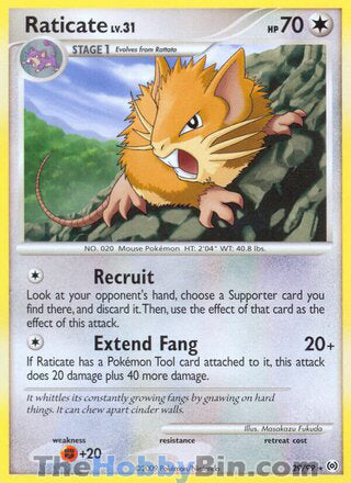 0029 Raticate Rare Arceus