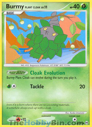 Burmy Plant Cloak #56/99 Common - Platinum Arceus Pokemon card