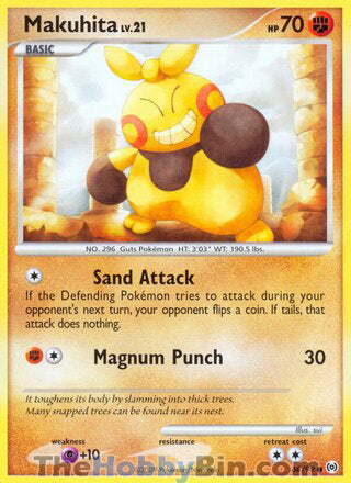 Makuhita #68/99 Common - Platinum Arceus Pokemon card