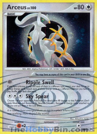 Arceus Platinum Arceus Holo Rare #AR5