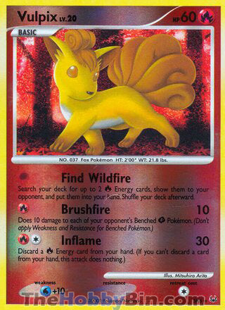 Vulpix Platinum Shiny Holo Rare #SH6