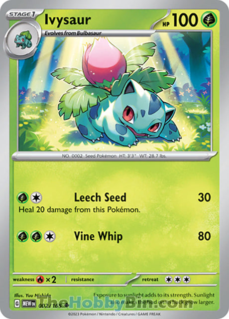 Ivysaur Pokemon 151 Uncommon #002/165