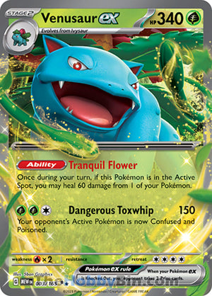 0003 Venusaur ex Double Rare Pokemon 151
