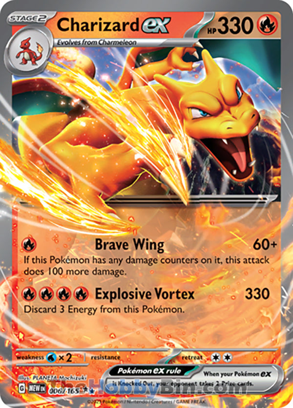 Charizard ex Pokemon 151 Double Rare #006/165