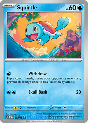 0007 Squirtle Common Pokemon 151