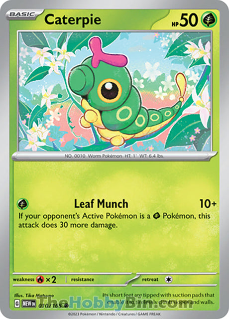 Caterpie Pokemon 151 Common #010/165