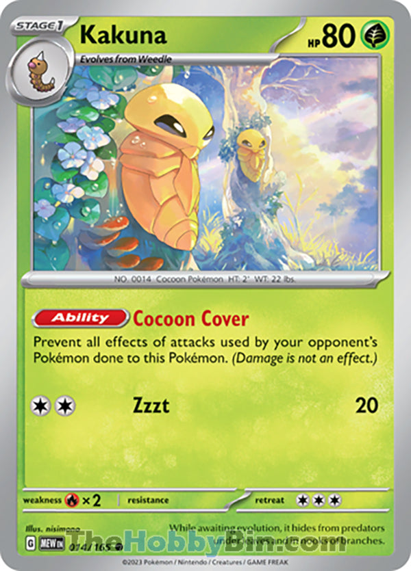 Kakuna #14/165 Common - Pokemon 151 Pokemon card