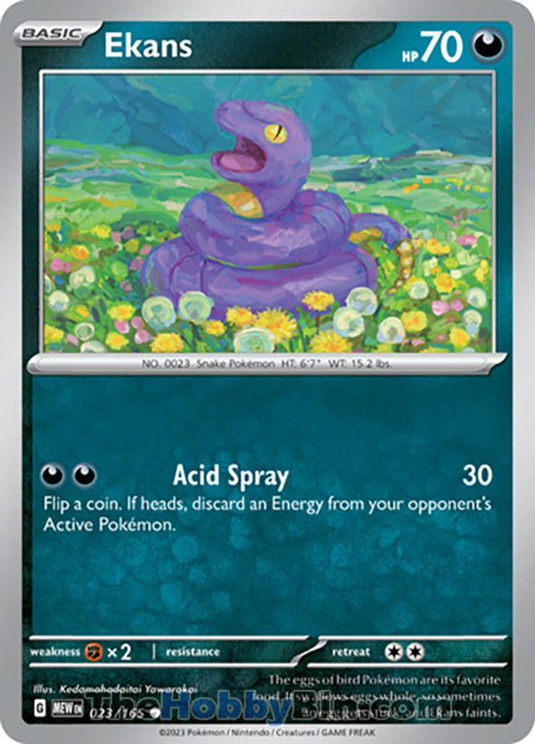 Ekans #23/165 Common - Pokemon 151 Pokemon card