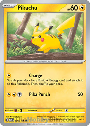 0025 Pikachu Common Pokemon 151
