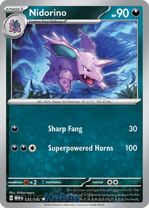0033 Nidorino Uncommon Pokemon 151