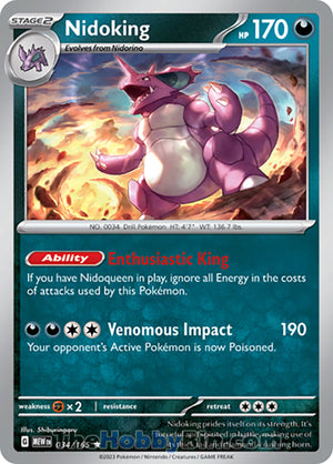 0034 Nidoking Rare Pokemon 151