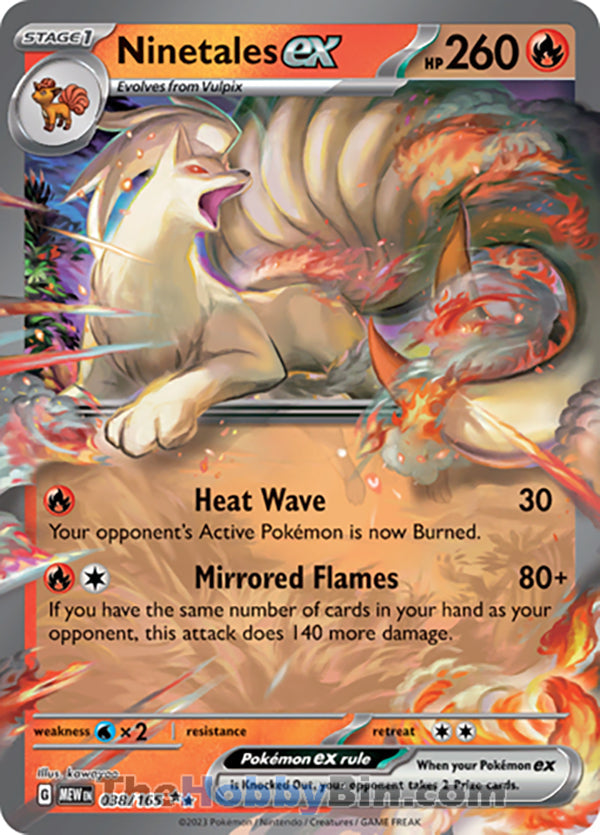 Ninetales ex #38/165 Double Rare - Pokemon 151 Pokemon card