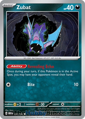 0041 Zubat Common Pokemon 151