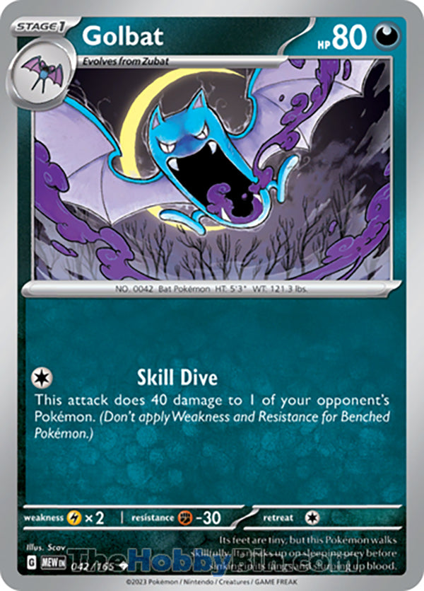 Golbat #42/165 Uncommon - Pokemon 151 Pokemon card