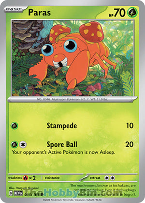 0046 Paras Common Pokemon 151