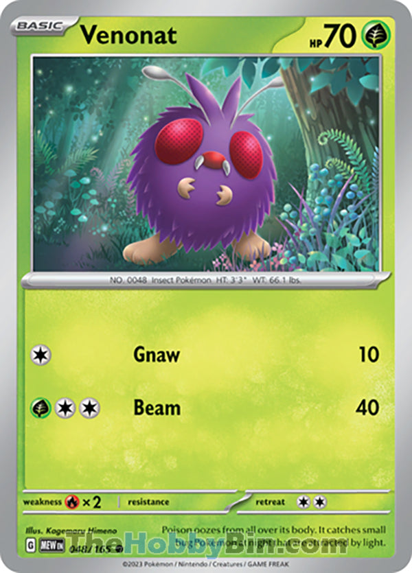 Venonat Pokemon 151 Common #048/165