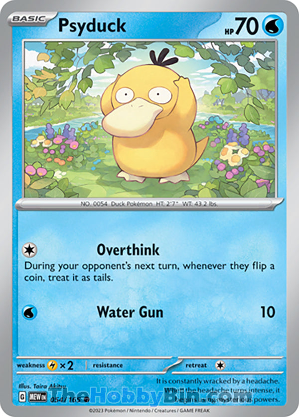 Psyduck #54/165 Common - Pokemon 151 Pokemon card