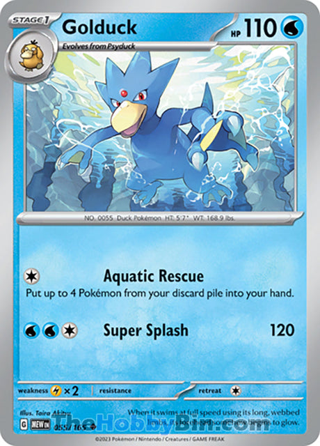 Golduck Pokemon 151 Uncommon #055/165