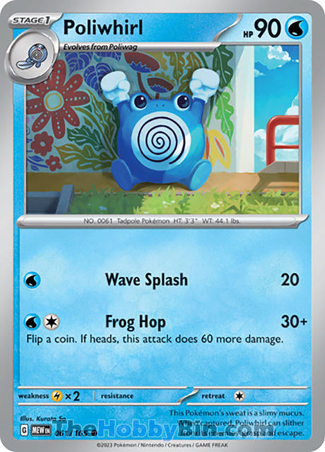 Poliwhirl Pokemon 151 Common #061/165