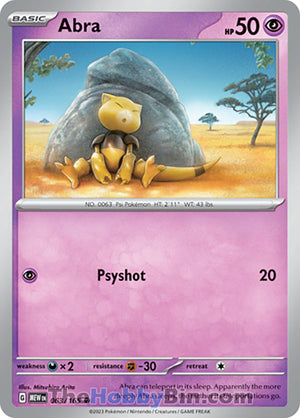 0063 Abra Common Pokemon 151