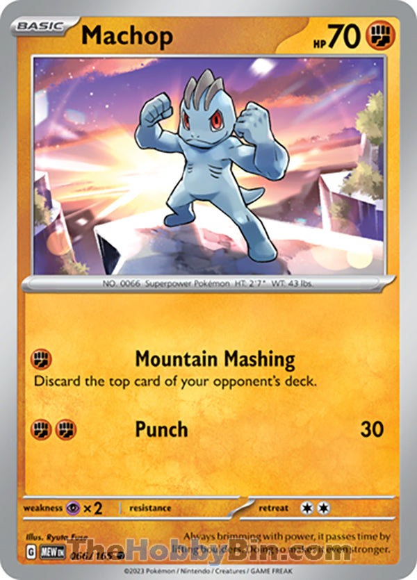 Machop #66/165 Common - Pokemon 151 Pokemon card