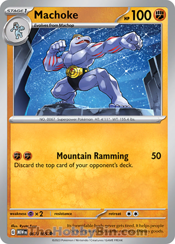 Machoke Pokemon 151 Uncommon #067/165