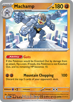 0068 Machamp Rare Pokemon 151