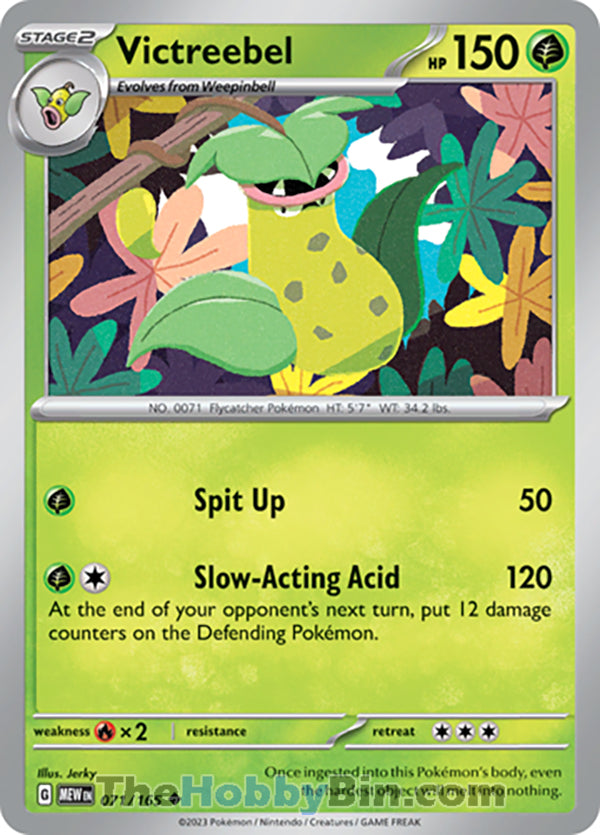 Victreebel Pokemon 151 Uncommon #071/165