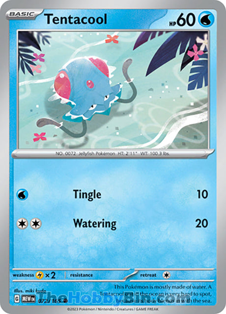 Tentacool Pokemon 151 Common #072/165