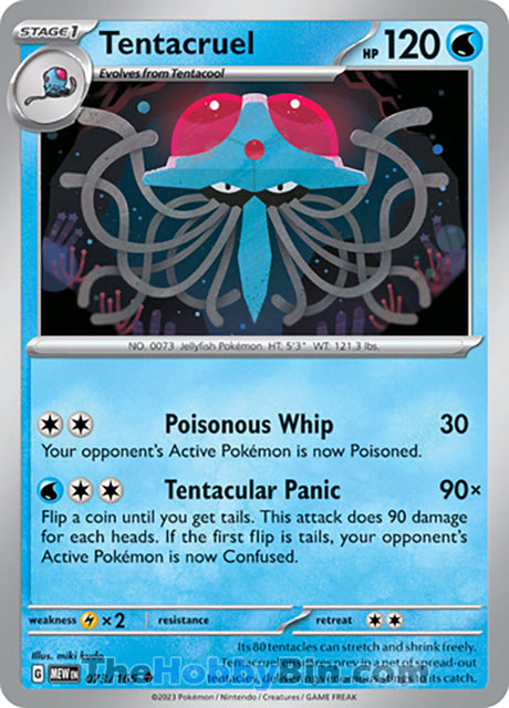 Tentacruel Pokemon 151 Uncommon #073/165