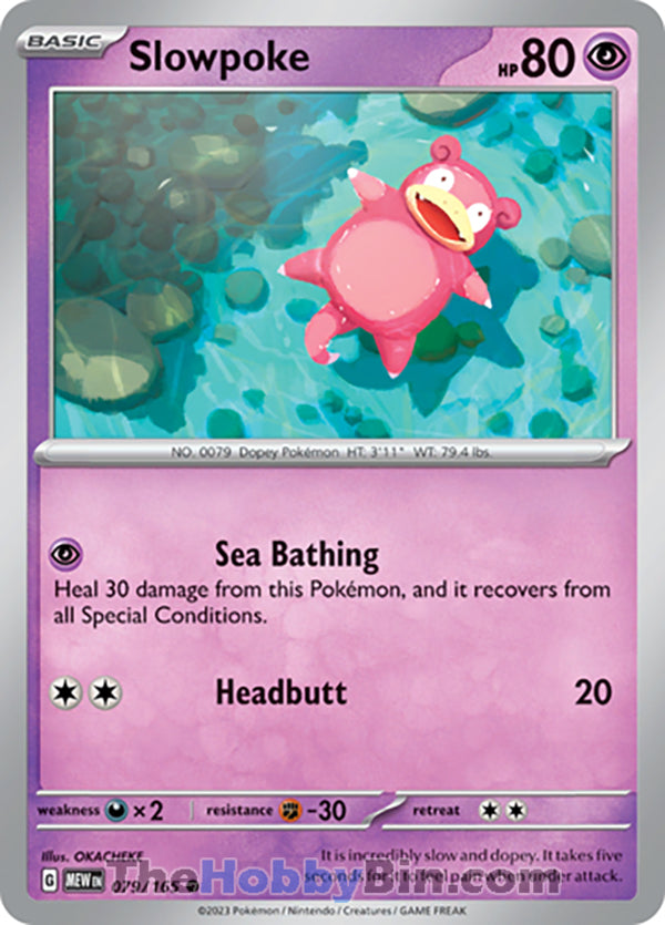 Slowpoke Pokemon 151 Common #079/165