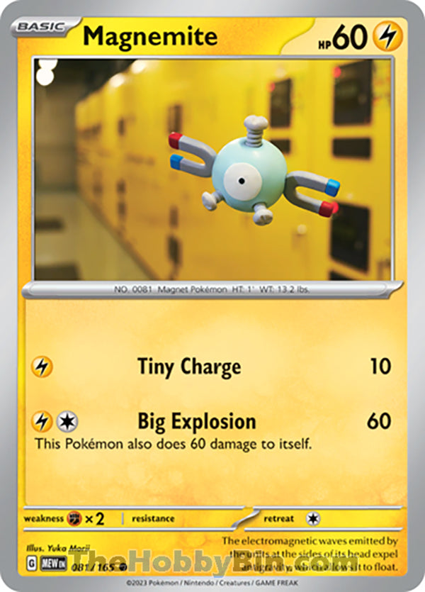 Magnemite #81/165 Common - Pokemon 151 Pokemon card