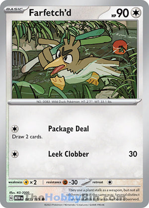 0083 Farfetch'd Common Pokemon 151