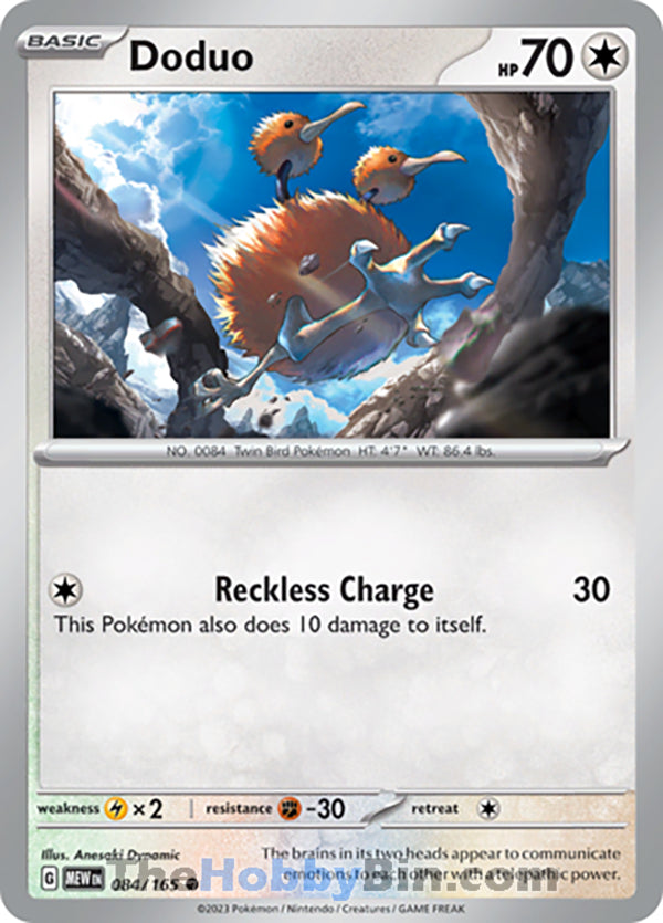 Doduo #84/165 Common - Pokemon 151 Pokemon card