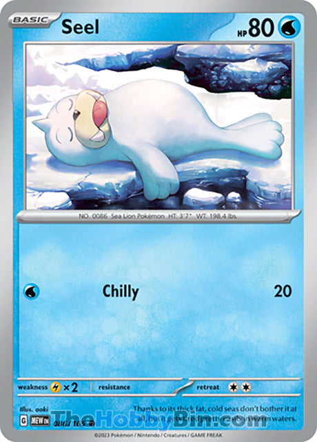 Seel Pokemon 151 Common #086/165