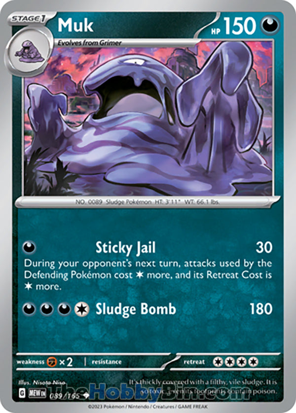Muk #89/165 Uncommon - Pokemon 151 Pokemon card