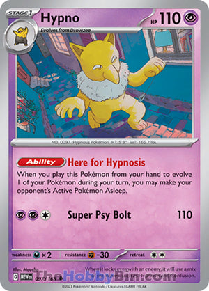 0097 Hypno Uncommon Pokemon 151