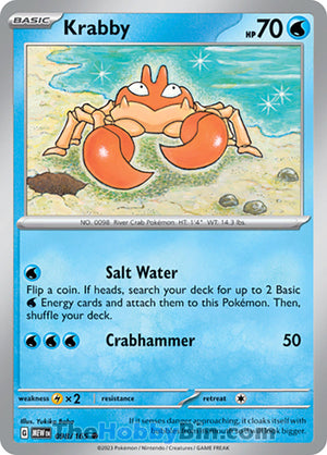 0098 Krabby Common Pokemon 151