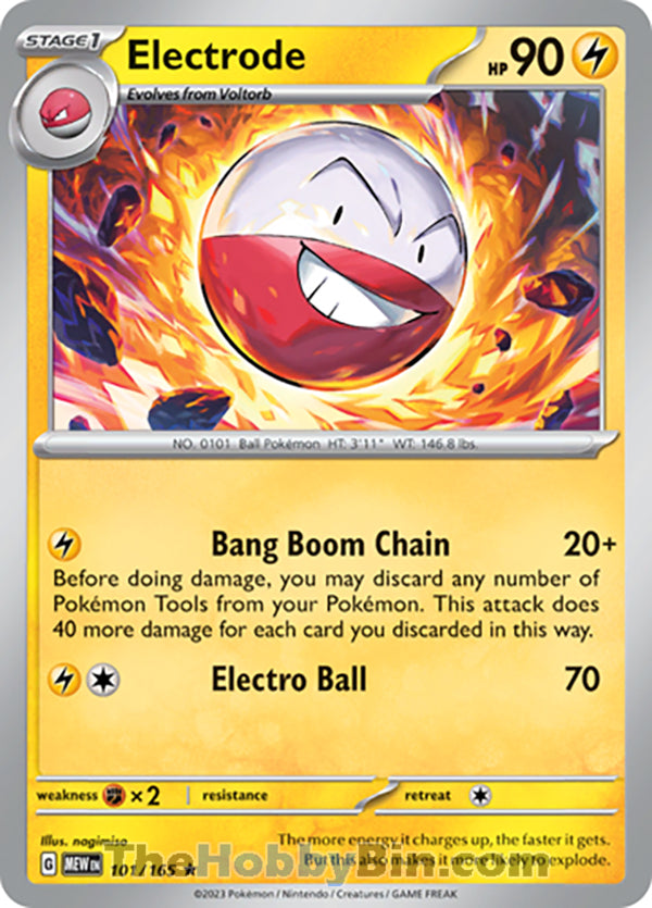 Electrode #101/165 Rare - Pokemon 151 Pokemon card