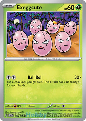 0102 Exeggcute Common Pokemon 151