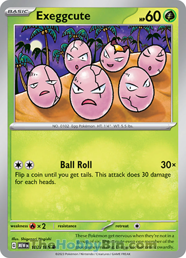 Exeggcute #102/165 Common - Pokemon 151 Pokemon card