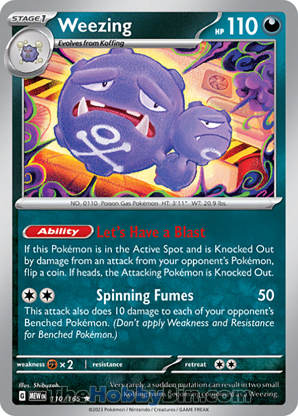 0110 Weezing Rare Pokemon 151