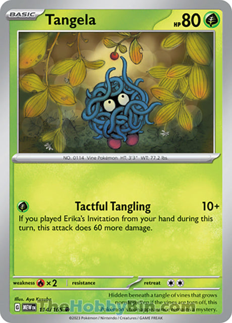 Tangela Pokemon 151 Common #114/165