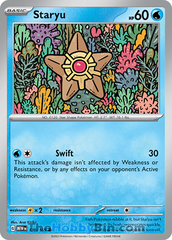 Staryu #120/165 Common - Pokemon 151 Pokemon card