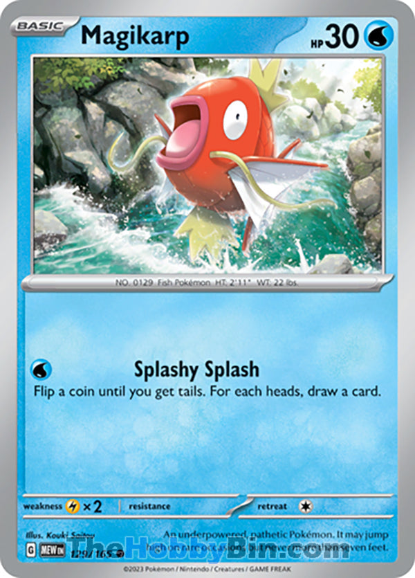 Magikarp #129/165 Common - Pokemon 151 Pokemon card