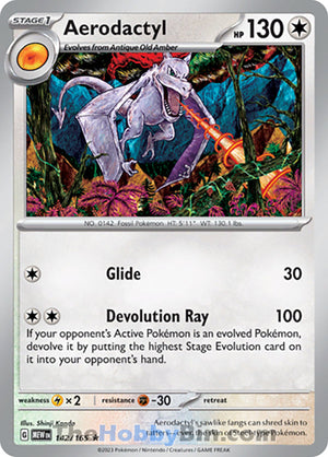 0142 Aerodactyl Rare Pokemon 151