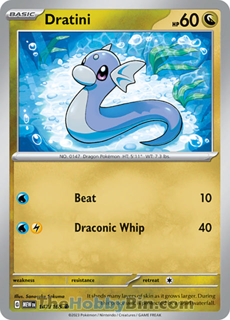 Dratini Pokemon 151 Common #147/165