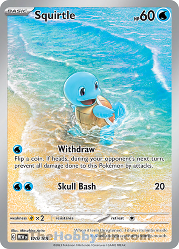 Squirtle Pokemon 151 Illustration Rare #170/165